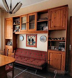 Libreria rustica in legno massello