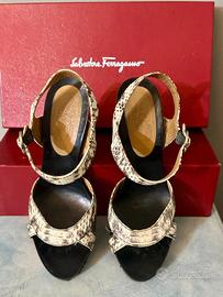 SALVATORE FERRAGAMO sandali in pitone  snake shoes