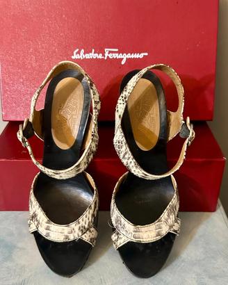 SALVATORE FERRAGAMO sandali in pitone  snake shoes