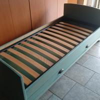 Letto singolo in pino con cassetto contenitore 