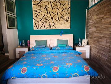 Letto contenitore con rete e materasso  +2comodini