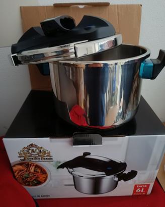 pentola a pressione inox 6 litri 