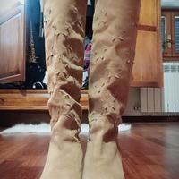 stivali donna al ginocchio con zeppa nascosta 35