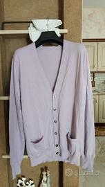 CARDIGAN UOMO DI COTONE BRAND G.M.A. COLORE VIOLA