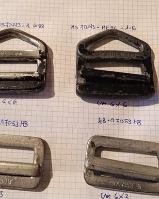 Quattro Fibie per paracadute Vintage 