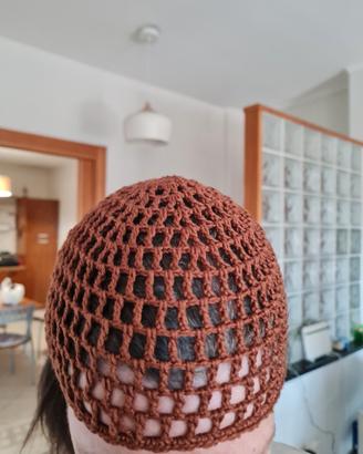cappello rete  uncinetto