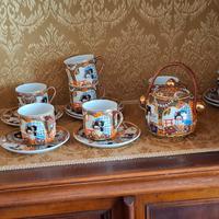 set caffè porcellana ad uovo cinese anni 60