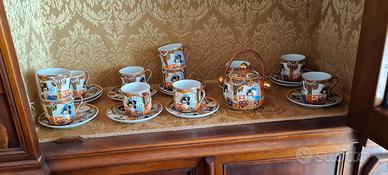 set caffè porcellana ad uovo cinese anni 60