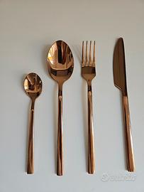 servizio posate rame