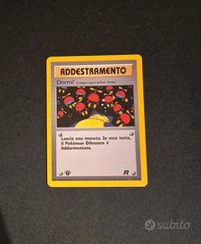 Carta Pokemon Addestramento Dormi! 1a edizione