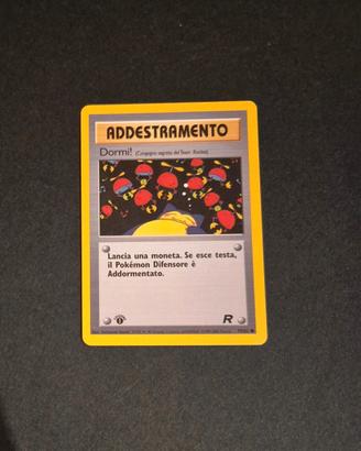Carta Pokemon Addestramento Dormi! 1a edizione