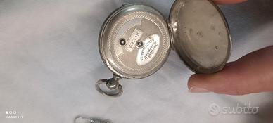 orologio da tasca in argento fine 800
