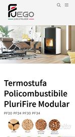 Termostufa policombustibile  Plurifire Fuego