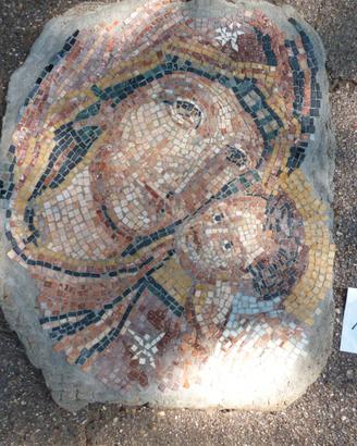Mosaico "Madonna con Bambino" cm. 57x70 - cod.11