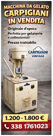 Macchina da gelato storica Carpigiani vintage