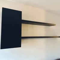 Mobile salotto pensile e mensole - color wengé