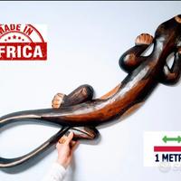 Geko Lucertola Salamandra Legno Okumè artigianato