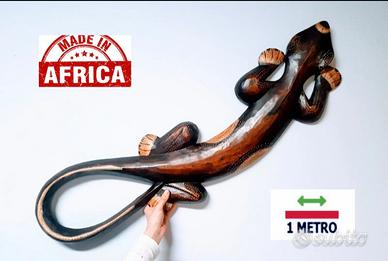 Geko Lucertola Salamandra Legno Okumè artigianato