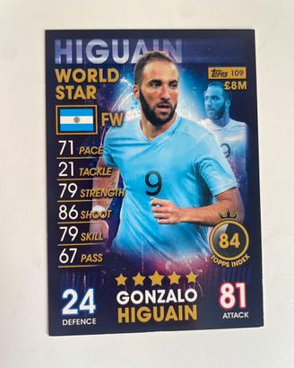 Carta Match Attax 101 Argentina Higuain