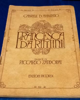 Francesca da Rimini G D Annunzio libretto opera 