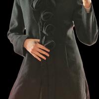 Cappotto con rose nere anni 2000