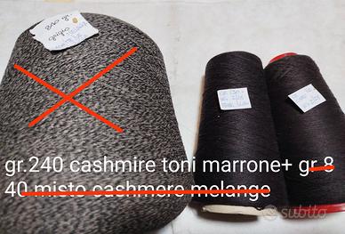 filati in cashmere marrone 