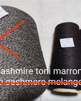 filati in cashmere marrone 