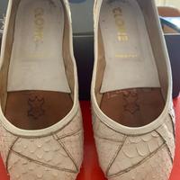 ballerine bianche in pitone