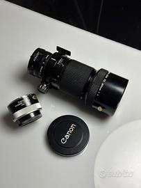 Obbiettivo Canon Fd New 300mm f4 con 2x