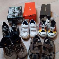 5 paia di scarpe n°31 Converse,Nike,Lotto,Caterpil