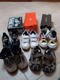 5 paia di scarpe n°31 Converse,Nike,Lotto,Caterpil