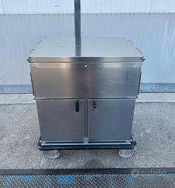 Carrello armadiato termico a bagnomaria in inox