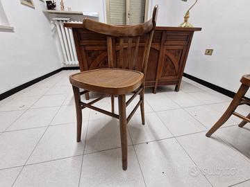 Sedia in legno massello vintage stile anni 80/90