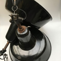 Lampade (2) Industriali Smaltate Vintage 900'