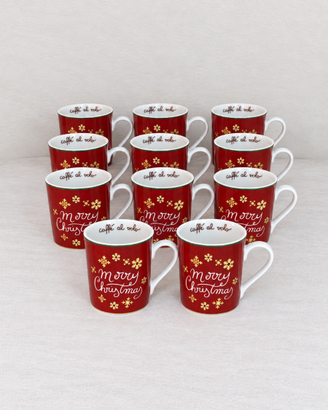 Thun – 12 tazze mug rosse “Sorprese di Natale”