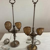 ANTICA COPPIA DI LUCERNE FIORENTINE AD OLIO