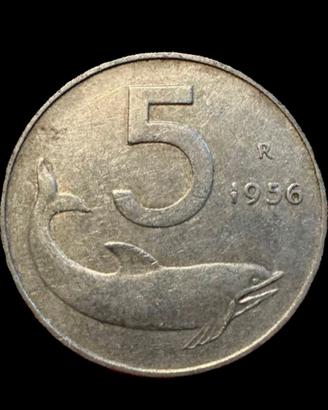 Moneta 5 lire Delfino 