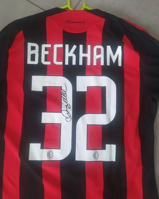 Maglia Milan Beckham autografata