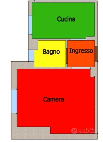 Politecnico Bovisa ampio monolocale cucina abitabi