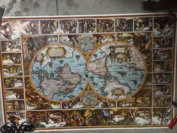 Poster Mappa del mondo antica Magna carta Mundi