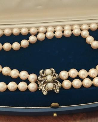 Collana Perle  e Argento 800 Vintage Menegatti
