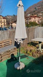 Ombrellone con base in pietra