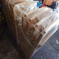 Set sedie pieghevoli massello/rattan