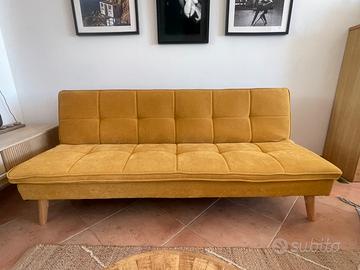 Divano letto 3 posti Lunaria color senape