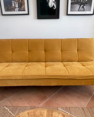 Divano letto 3 posti Lunaria color senape