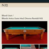 Biliardo ottorino Restaldi nr.12 da collezione
