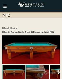 Biliardo ottorino Restaldi nr.12 da collezione