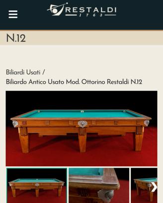 Biliardo ottorino Restaldi nr.12 da collezione