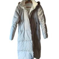 piumino/cappotto lungo in vera piuma d'oca