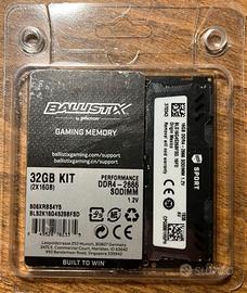 Gaming Memory Notebook DDR4 32 GB (2x16) Ballistix